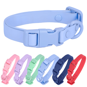 Custom Wholesale PVC Adjustable Buckle Dog Collar <b>Waterproof</b> Dirt Resistant Easy to Clean Pet Leash Set for Training - Product Image 1