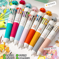 Stylo bille multifonction à pointe souple pour étudiants, 10 couleurs, stylo bille coloré