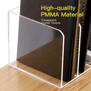 سطح مكتب أكريليك شفاف حديث 3 سلوتس رف مساحة عمل مكتب حامل تخزين ملحق - Product Image 3