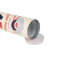 Tube en papier personnalisé de qualité alimentaire pour sushi avec baguettes, emballage cylindrique pour sushi, boîte en papier pour emballage