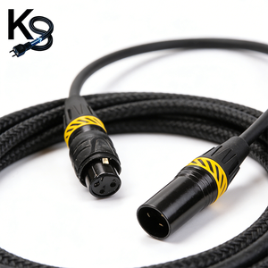 KESHI 1m coaxiale audiokabels XLR mannelijk-vrouwelijk kabel 3-pins blanke koperen geleider PVC gevlochten afscherming microfoon 1080p - Product Image 1