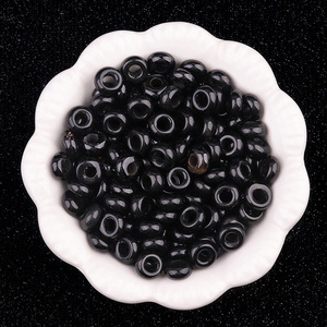 Perles de calcul rondes en pierre naturelle à grand trou, Agate indienne, Jade <span class=keywords><strong>jaune</strong></span>, Turquoise pour la fabrication de bijoux, fournitures de kit - Product Image 4
