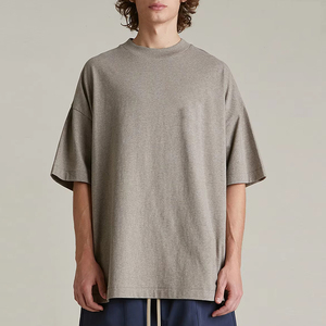 Nouveau T-shirt Homme Oversize Streetwear à Épaules Tombantes, Coupe Boxy, en Coton Vierge Personnalisable pour Fabricants et Designers - Product Image 1