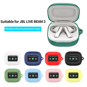 Étui pour <span class=keywords><strong>écouteur</strong></span>s Bluetooth TWS en silicone de haute qualité, antibruit, coloré, pour <span class=keywords><strong>JBL</strong></span> LIVE BEAM 3 - Product Image 1