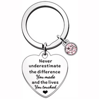 Porte-clés en forme de cœur, rose, bleu, diamant, acier inoxydable, cadeau pour amis/couples, gravure personnalisée, souvenir d'anniversaire