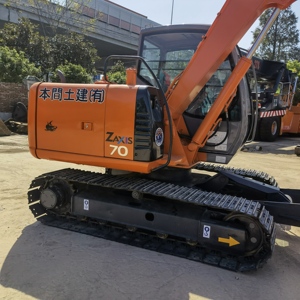 Hitachi-Excavadora hidráulica de orugas ZX70 de 7 toneladas, equipo usado japonés en buen estado, bomba de engranajes de motor de bajo precio incluida - Product Image 2