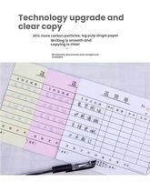 Carnets de reçus autocopiants NCR, papier autocopiant personnalisé, reçus 2/3/4 plis avec reliure en bande.