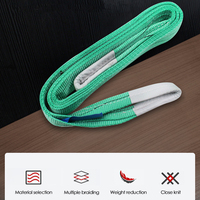 Kaldırma Web sapanlar Polyester dokuma kaldırma sapan ağır 100% Polyester yük kaldırma kemerler düz dokuma sapanlar
