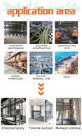 Monte-charge hydraulique robuste sur rail - un élévateur de marchandises pour entrepôt doté d'une structure de levage robuste et de grande capacité
