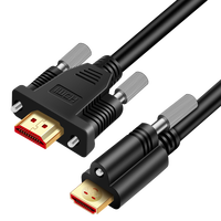 Offre Spéciale haute vitesse verrouillage câble HDMI vis panneau contrôle mâle à mâle verrouillage câble HDMI avec vis