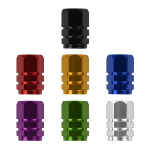 Tapas de Válvula de Neumático Hexagonales de Aluminio, Universales para Automóvil, Motocicleta, Bicicleta, Multicolores, Logotipo Personalizado, Paquete de 4 Piezas - Product Image 5