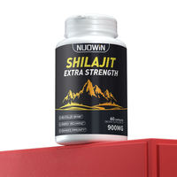 Compléments Nutritionnels Naturels Capsules de Shilajit de l'Himalaya avec Ginseng pour l'Énergie et la Force des Hommes