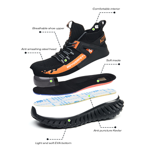<span class=keywords><strong>Scarpe</strong></span> <span class=keywords><strong>Antinfortunistiche</strong></span> <span class=keywords><strong>Estive</strong></span> OEM alla Moda, Personalizzabili con Punta in Acciaio, Traspiranti e Comode con Tomaia in Rete per Uomo - Product Image 2