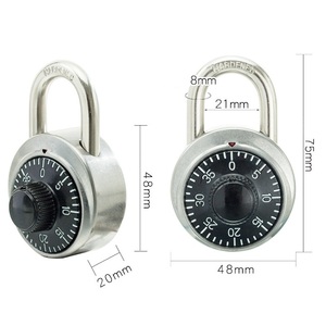 <span class=keywords><strong>Cadenas</strong></span> à combinaison rotative en acier inoxydable de 48 mm, haute sécurité, portable pour valises et bagages - Product Image 6