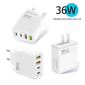อะแดปเตอร์ชาร์จโทรศัพท์มือถือแบบเร็ว 36W ปี 2023 รุ่นใหม่ ป้องกันไฟไหม้ 2 ช่อง USB + 2 ช่อง Type C รองรับ 5V4A สำหรับ Iphone 14 Samsung Galaxy - Product Image 2