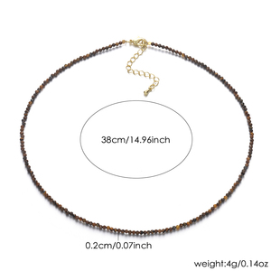 Design semplice 2mm <span class=keywords><strong>pietra</strong></span> naturale granato ametista <span class=keywords><strong>pietra</strong></span> <span class=keywords><strong>di</strong></span> <span class=keywords><strong>luna</strong></span> Lapis <span class=keywords><strong>collana</strong></span> <span class=keywords><strong>di</strong></span> perline sfaccettate per gli uomini e le donne indossano gioielli quotidiani - Product Image 6