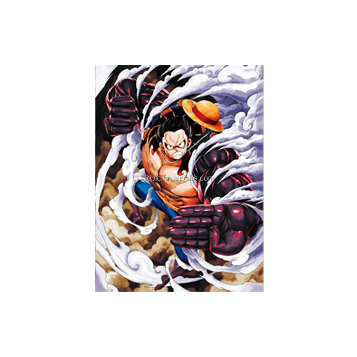 Anime poster One Piece 3D anime <span class=keywords><strong>opere</strong></span> <span class=keywords><strong>d</strong></span>'<span class=keywords><strong>arte</strong></span> 3D tripla transizione flip poster wall art decor 3D lenticolare Poster