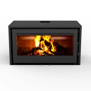 Indoor wood stove heating appliance with Pyrex glass to control combustion efficiency