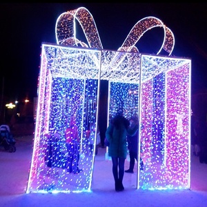 Caja de regalo con luz LED en forma de arco, impermeable IP65, hecha a medida, para interiores y exteriores, para Navidad y diversas decoraciones festivas. - Product Image 1