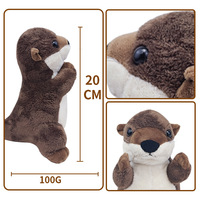 Vente en gros de poupée loutre super douce et mignonne aux yeux fermés poupée loutre de prière jouet en peluche mignonne loutre de mer animal en peluche poupée de dessin animé