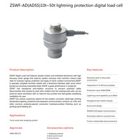 Sensor de Pesaje de Alta Precisión ZSWF con Clasificación de Protección IP69K, Célula de Carga Tipo Columna para Ejes de Camiones
