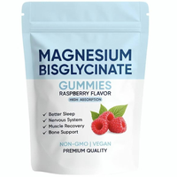 Gummies de Bisglycinate de Magnésium Bio 400mg pour le Sommeil, Complément Alimentaire Végétalien de Qualité Alimentaire avec Glycinate de Magnésium et Zinc, ODM, Origine Chine