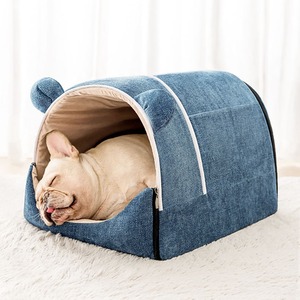Neues Haustier Katze Hund Weiches Nest Schönes bären förmiges Bett Warmes Höhlen haus Schlaf betten für Katzen und Hunde - Product Image 6