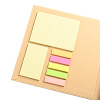 Ensemble de carnets en papier kraft écologique personnalisés, bloc-notes adhésifs, bloc-notes imprimé en sérigraphie, cadeaux promotionnels minimalistes