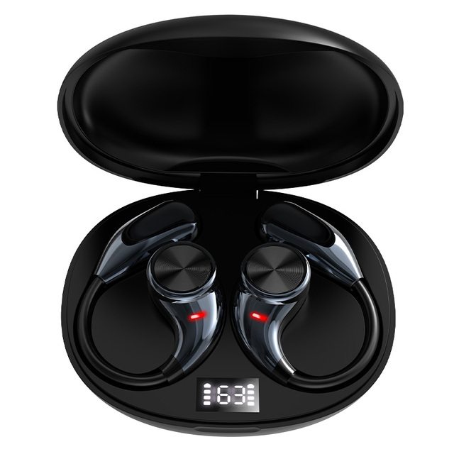 A920 Open Ear Wireless for Bluetooth Earphones LED Battery Indicator Secure Comfort Fit for Workouts Running Cycling Blue Design
