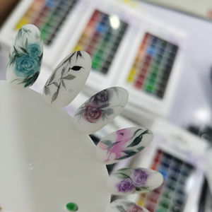 36 colori in tinta unita Set di pigmenti ad acquerello pittura acrilica professionale arte arte <span class=keywords><strong>Nail</strong></span> Art Halo tintura perla altre forniture per unghie - Product Image 1