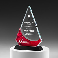 Trofeo de Cristal en Blanco al por Mayor, Premio Personalizado con Logotipo 3D, Medallas y Placas con Base Negra