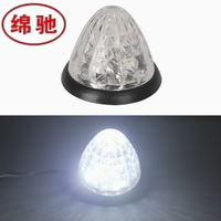 Luz de Marcador Lateral LED DEBA Amber de 3 Pulgadas y 16 LED con Bisel Cromado, Tipo Bala/Sandía, 12V/24V, 3000 Lúmenes para Camión y Remolque, Venta al por Mayor