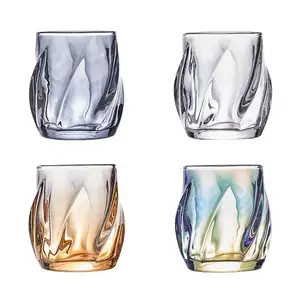 8oz Bắc Âu đầy màu sắc đơn giản thủy tinh Whisky Tumbler sáng tạo Rượu Thủy Tinh bia thủy tinh