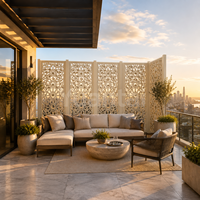 Panneaux de séparation décoratifs en WPC pour balcon, écran d'intimité extérieur pour appartement, étanches, sur mesure pour la distribution en gros
