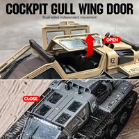 EPT RC Char militaire blindé avec lumières LED, échelle 1/16, véhicule tout-terrain à chenilles avec portes ouvrables