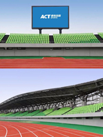 Chaises de stade en moulage par injection à dossier moyen pour intérieur et extérieur, sièges de football