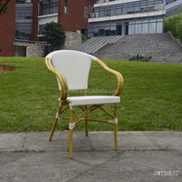 Mobilier de jardin en tissu aluminium, chaises d'extérieur pour la restauration de café