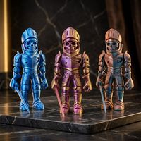 Figura de Caballero Esqueleto Articulado Impresa en 3D, Figura de Robot Guerrero Zombi con Articulaciones Flexibles, Decoración de Escritorio Novedosa, Regalo para Gamers