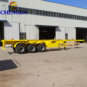 Châssis de semi-remorque squelette d'occasion 60 tonnes 3 essieux 20 pieds 40 pieds 45 pieds à vendre - Product Image 4