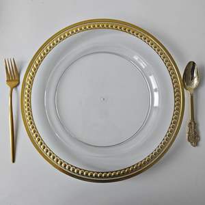 Chargeurs en <span class=keywords><strong>plastique</strong></span> <span class=keywords><strong>transparent</strong></span> de 13 pouces Plaques irrégulières de mariage réutilisables et bon marché en gros - Product Image 3