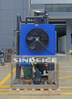 Machine à glace tubulaire SINDEICE 2026 de 1 tonne, 1000 kg, fabrication automatique de glace tubulaire, refroidissement par air avec compresseur et PLC pour l'activité de la glace