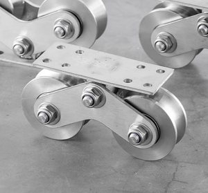 V rãnh Đôi bánh xe 304 thép không gỉ ròng rọc bánh xe cho Heavy Duty cổng - Product Image 6