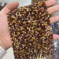 Perles d'abacus facettées en pierre naturelle 3x4mm, brin de 15 pouces, perles en vrac en gros pour la fabrication de bijoux DIY (bracelets, colliers)