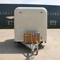 Chammp 2026 Nouvelle petite remorque alimentaire mobile blanche vierge personnalisable, stand de concession commercial pour entreprise de restauration rapide