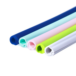 <b>Reusable</b> Silicone Folding <b>Straw</b> 250mm Food Grade Collapsible Drinking <b>Straws</b> For Kids Adults Multicolor - Product Image 5