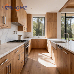 Gabinetes de Cocina y Baño de Roble Macizo con Encimeras de Cuarzo, Juego de Muebles Personalizados Integrados para Toda la Casa, Solución Integral - Product Image 2