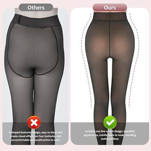 Pantimedias Térmicas Translúcidas Personalizadas <span class=keywords><strong>para</strong></span> Invierno, Forradas con Forro Polar <span class=keywords><strong>Color</strong></span> <span class=keywords><strong>Piel</strong></span> Oscura <span class=keywords><strong>para</strong></span> <span class=keywords><strong>Mujer</strong></span> - Product Image 2
