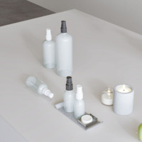 Flacon pulvérisateur en verre ambré transparent avec revêtement couleur personnalisé, atomiseur de parfum 20ml 50ml 100ml pour sérum de soin et diffuseur
