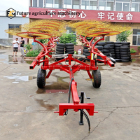 Râteau à foin tracté FAM pour tracteur agricole, attelage rapide 3 points, râteau à foin motorisé