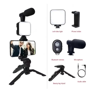 AY49 porta treppiede Mini microfono LED luce di riempimento telecomando per TikTok Live streaming <span class=keywords><strong>Video</strong></span> YouTub - Product Image 4